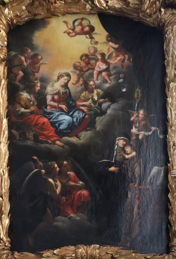 Gertrud_von_Helfta3 Johann Heiss, Gertrud mit dem Jesuskind, um 1690, in der Stiftskirche in Garsten Joachim Schäfer - Ökumenisches Heiligenlexikon